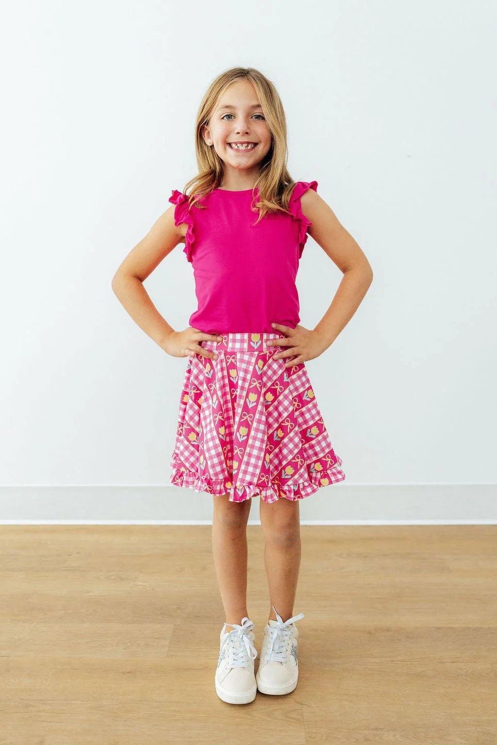 Hot Pink Ruffle Tee
