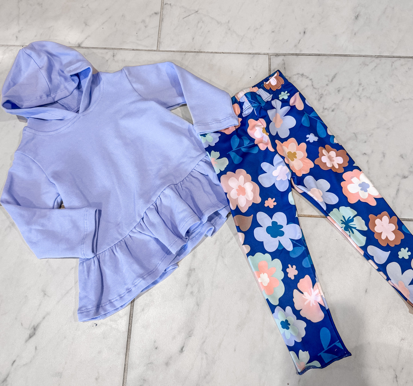 Hooded Peplum & Legging Set