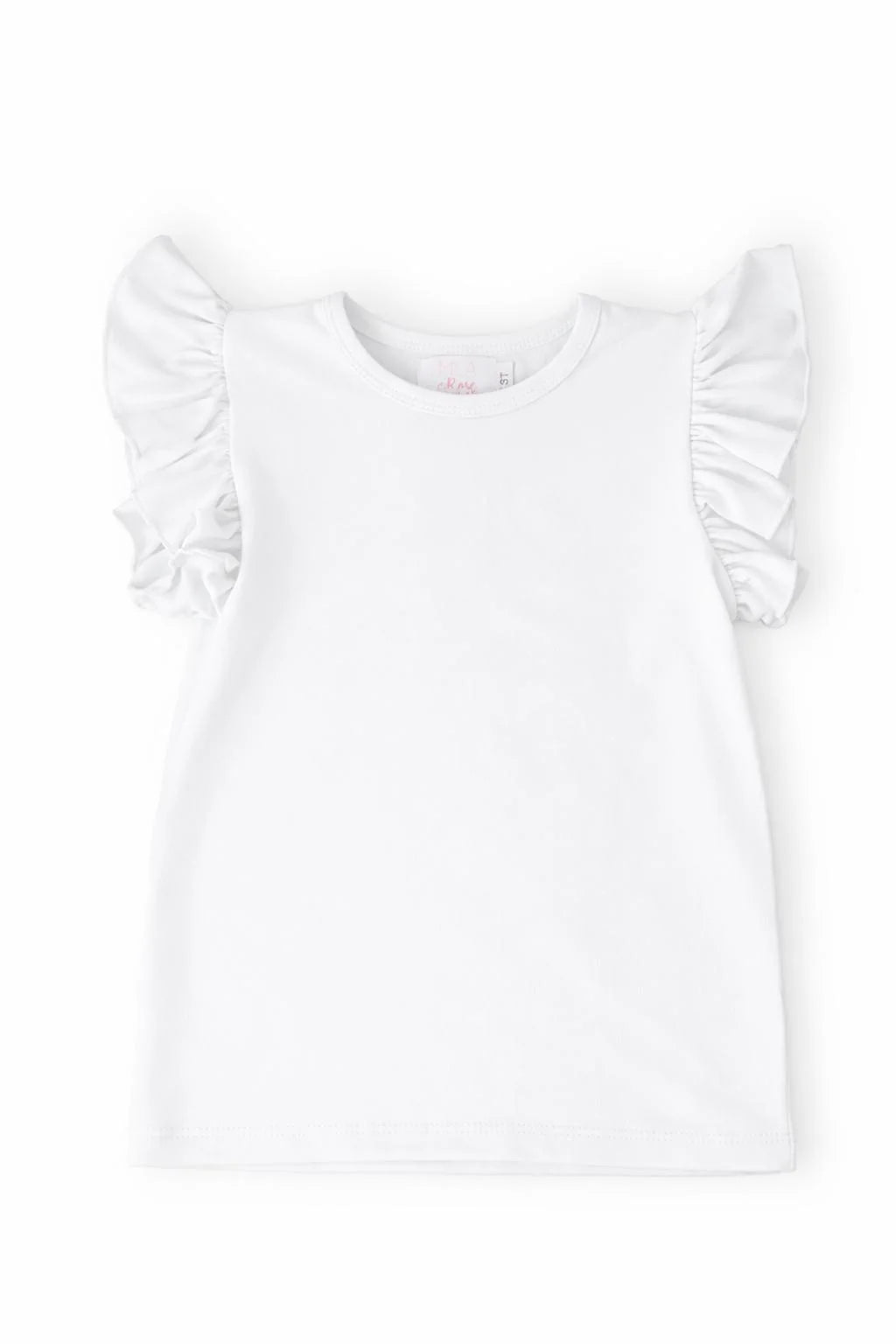White Ruffle Tee