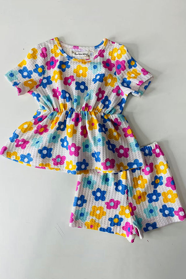 Springtime Floral Waffle Fabric Set