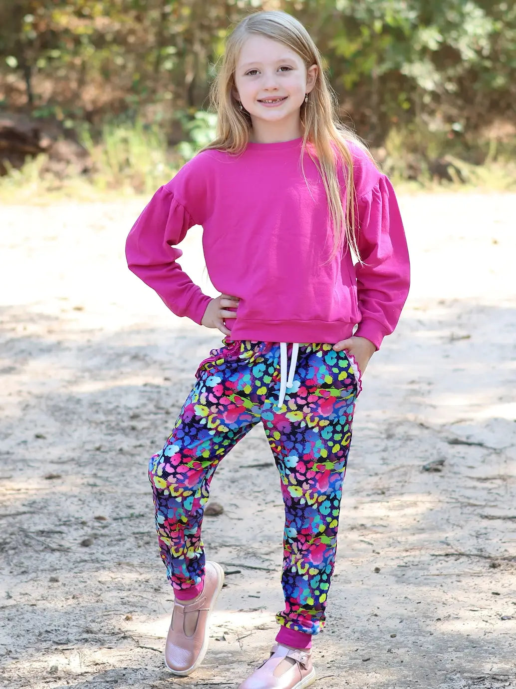 Pink Velour Sweatshirt & Velour Joggers