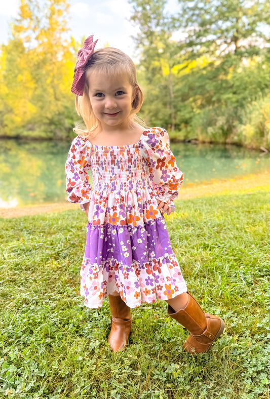 Fall Floral Tiered Dress