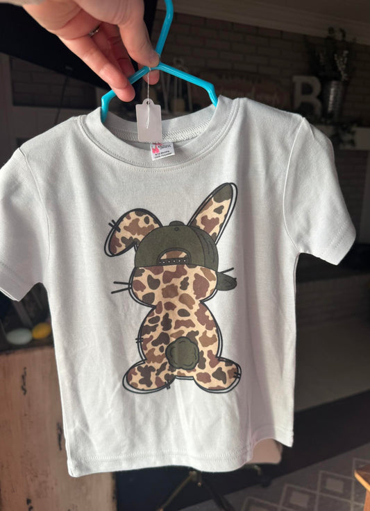 Camo Bunny Grey Softest Tee
