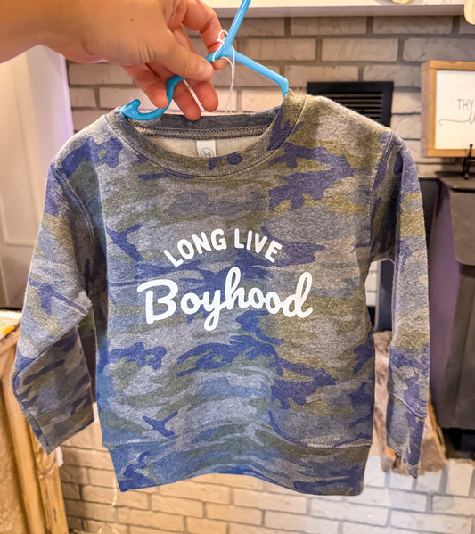 Long Live Boyhood Pullover Sweatshirt