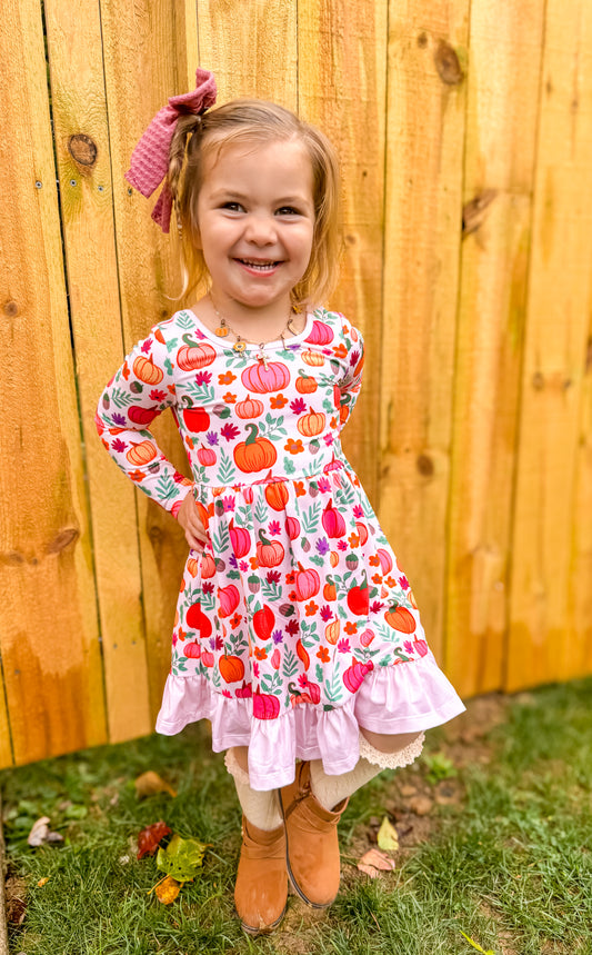 Pumpkin Patch Ruffle Dress