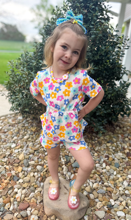 Springtime Floral Waffle Fabric Set