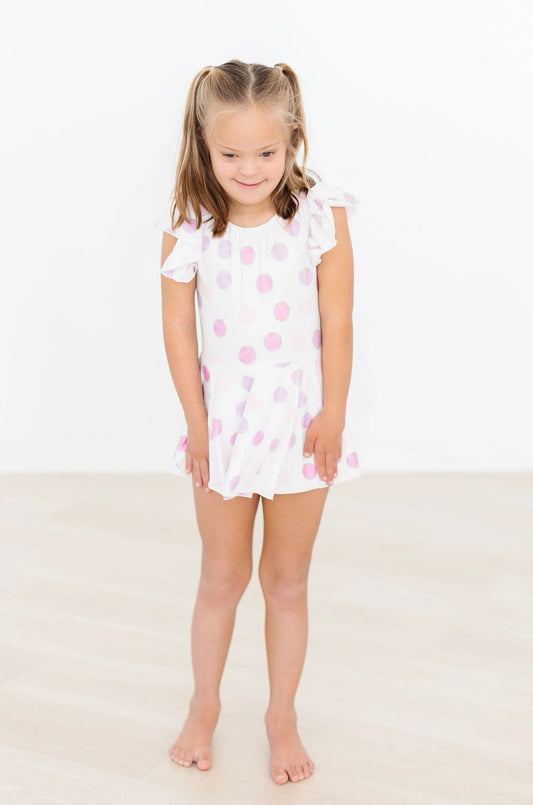 Pastel Polka Skirted Leotard