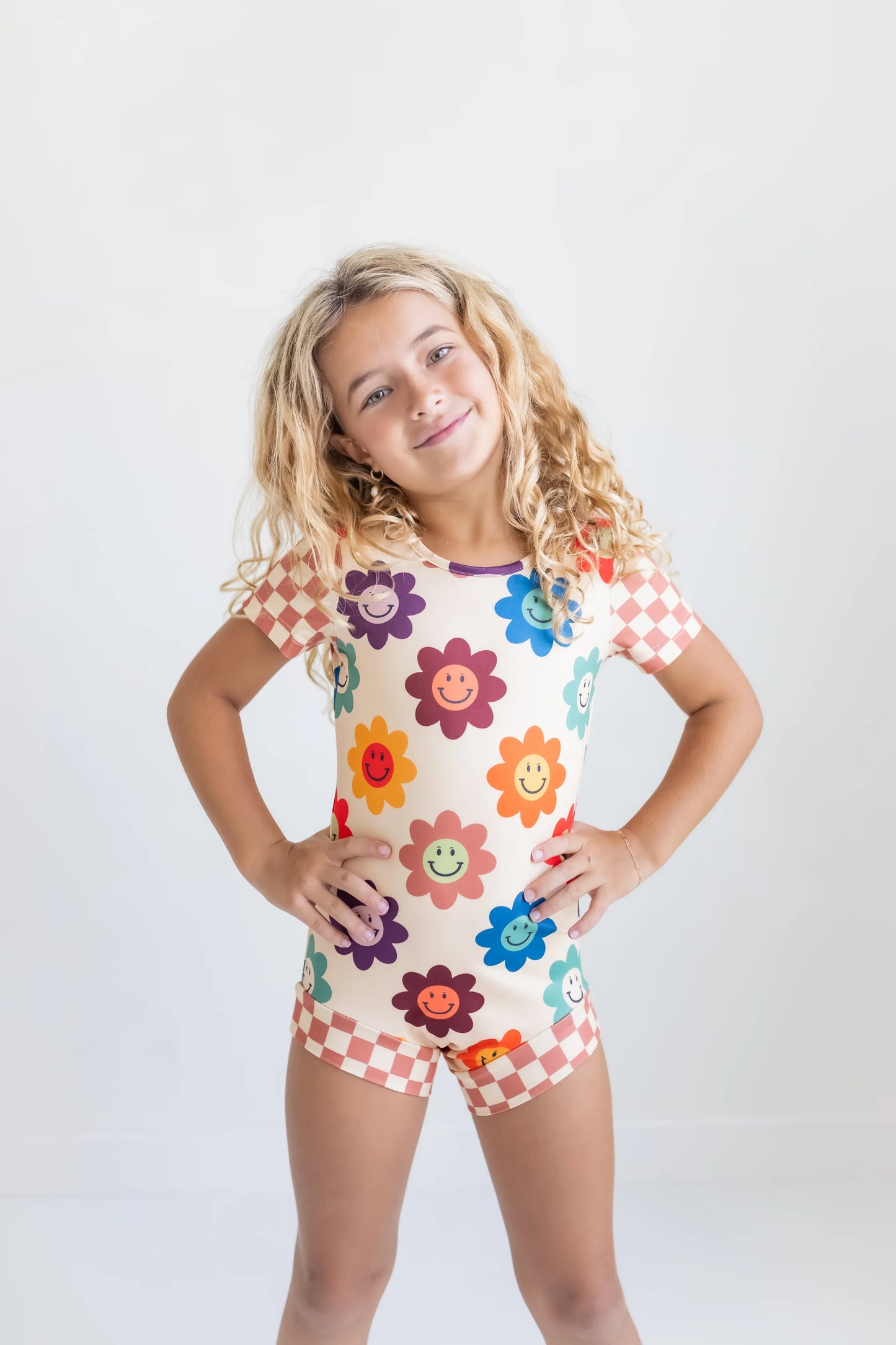 Retro Smiley Shortie Leotard