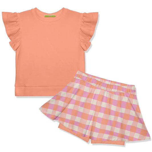 Todder/Big Girl French Terry Top w/ Twirl Skort (Choose Your Color!)